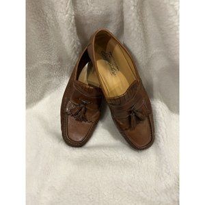 Johnston & Murphy Loafers With Tassels Size 9.5 Brown Signature Series XC4